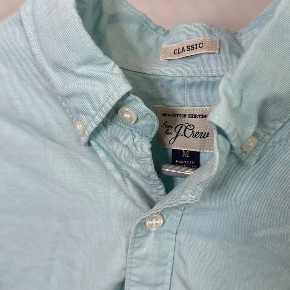 Green J. Crew Button Down - Picture 2 of 3